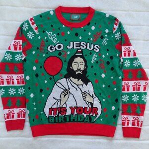 Tstars  Jesus It's Your Birthday  Christmas Sweater Large #6F